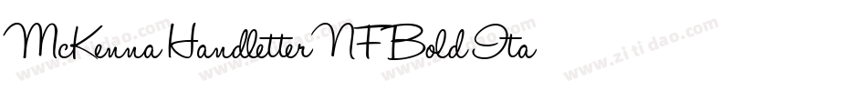McKenna Handletter NF Bold Italic字体转换